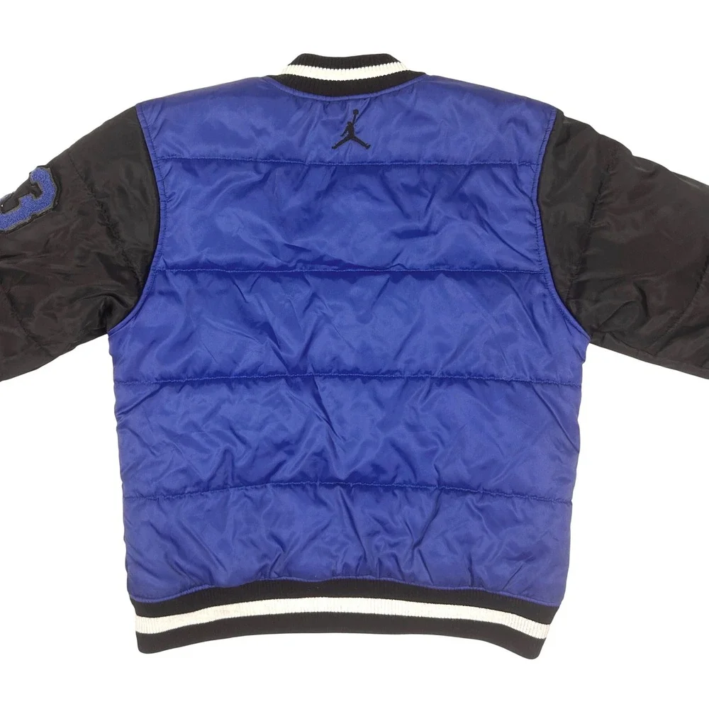 Jordan Boys Puffer Varsity Bomber Jacket XL (20) Blue Black Jumpman Streetwear‎